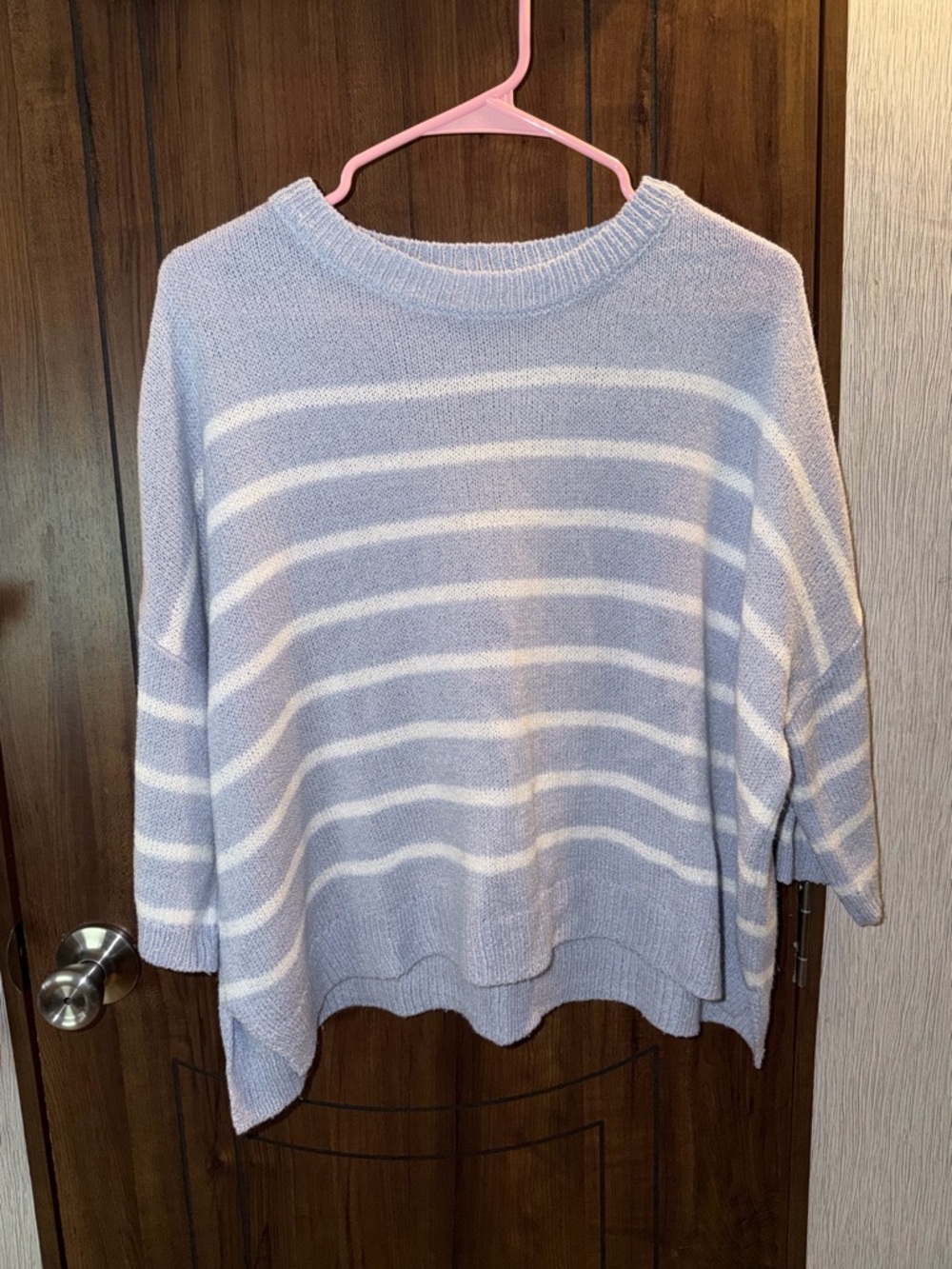 Bēcool | Light Blue and White Striped Sweater, size S/M